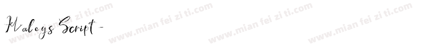 Haleys Script字体转换